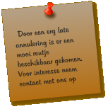 Door een erg late annulering is er een mooi reutje beschikbaar gekomen. Voor interesse neem contact met ons op